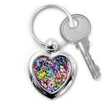 Colorful paint texture                                                    Key Chain (Heart)