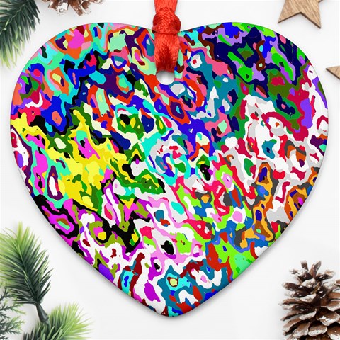 Colorful paint texture                                                    Ornament (Heart) from ArtsNow.com Front