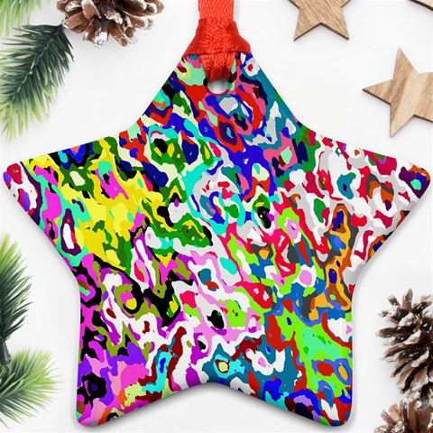 Colorful paint texture                                                    Ornament (Star) from ArtsNow.com Front