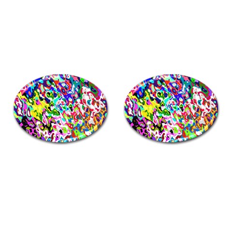 Colorful paint texture                                                    Cufflinks (Oval) from ArtsNow.com Front(Pair)