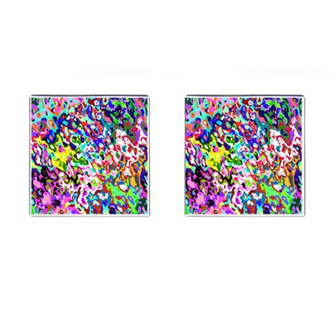 Colorful paint texture                                                    Cufflinks (Square) from ArtsNow.com Front(Pair)