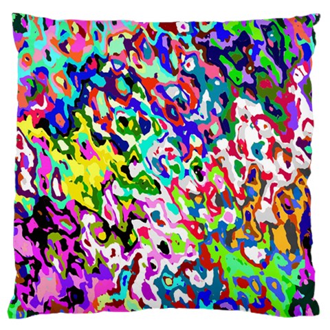 Colorful paint texture                                                   Large Flano Cushion Case (Two Sides) from ArtsNow.com Front