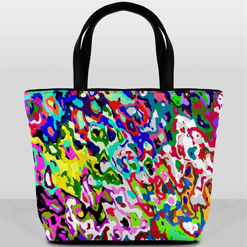 Colorful paint texture                                                    Bucket Bag from ArtsNow.com Front