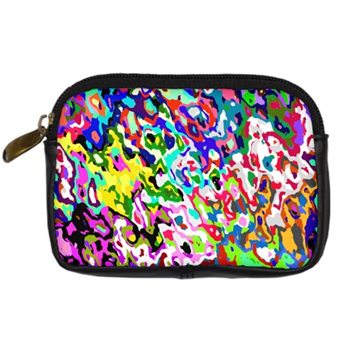 Colorful paint texture                                                    Digital Camera Leather Case from ArtsNow.com Front