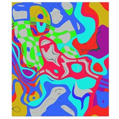 Colorful distorted shapes on a grey background                                                  Waist Pouch (Large) from ArtsNow.com Back Strap