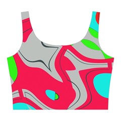 Colorful distorted shapes on a grey background                                                    Midi Sleeveless Dress from ArtsNow.com Top Back