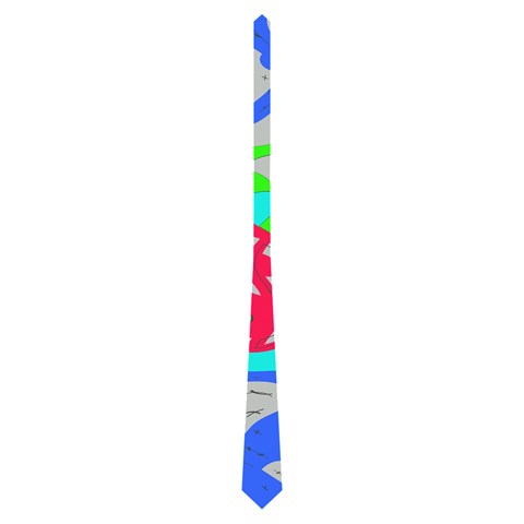 Colorful distorted shapes on a grey background                                                     Necktie from ArtsNow.com Front