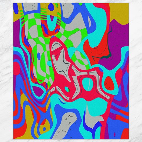 Colorful distorted shapes on a grey background                                                     Canvas 8  x 10  from ArtsNow.com 8.15 x9.66  Canvas - 1