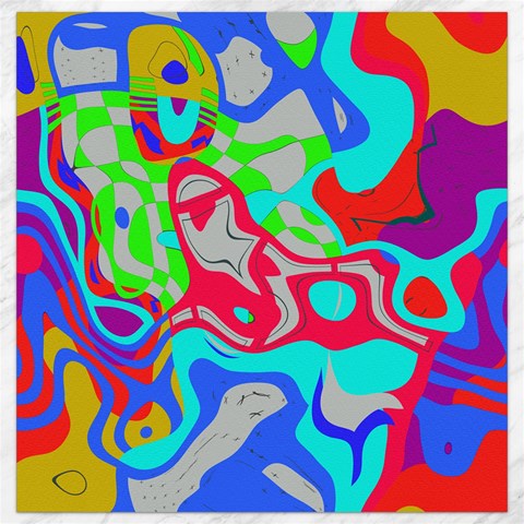 Colorful distorted shapes on a grey background                                                     Canvas 16  x 16  from ArtsNow.com 15.2 x15.41  Canvas - 1