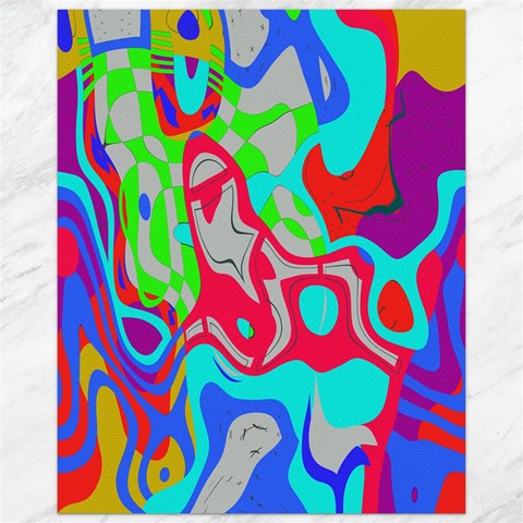 Colorful distorted shapes on a grey background                                                     Canvas 16  x 20  from ArtsNow.com 15.75 x19.29  Canvas - 1