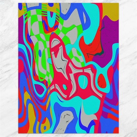 Colorful distorted shapes on a grey background                                                     Canvas 18  x 24  from ArtsNow.com 17.8 x23.08  Canvas - 1