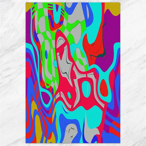 Colorful distorted shapes on a grey background                                                     Canvas 24  x 36  from ArtsNow.com 23.35 x34.74  Canvas - 1