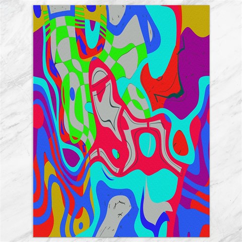 Colorful distorted shapes on a grey background                                                     Canvas 36  x 48  from ArtsNow.com 35.26 x46.15  Canvas - 1