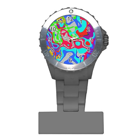 Colorful distorted shapes on a grey background                                                     Nurses Watch from ArtsNow.com Front