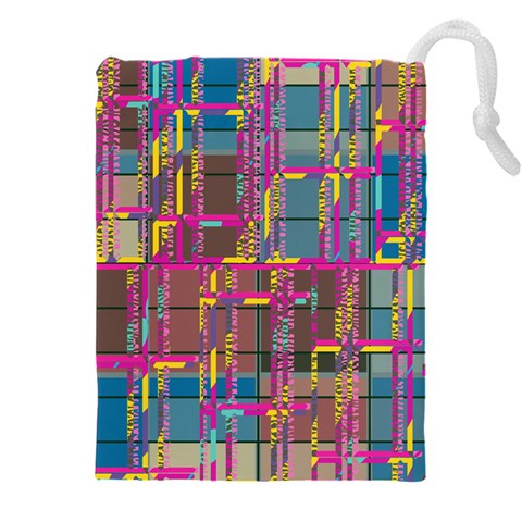 Colorful shapes texture                                               Drawstring Pouch (5XL) from ArtsNow.com Front