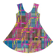 Colorful shapes texture                                                       Short Sleeve V Front