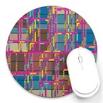 Colorful shapes texture                                                   Round Mousepad