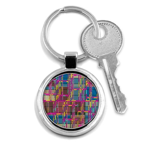 Colorful shapes texture                                                   Key Chain (Round) from ArtsNow.com Front