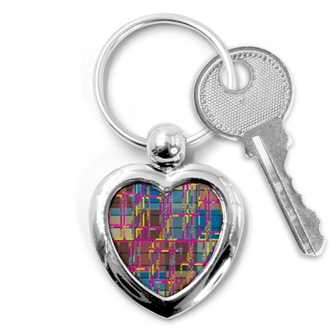 Colorful shapes texture                                                   Key Chain (Heart) from ArtsNow.com Front