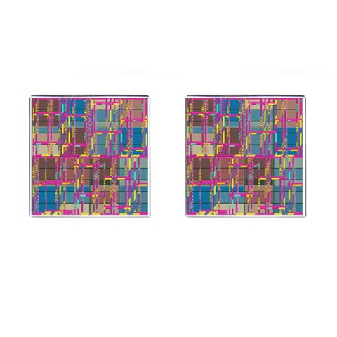 Colorful shapes texture                                                   Cufflinks (Square) from ArtsNow.com Front(Pair)