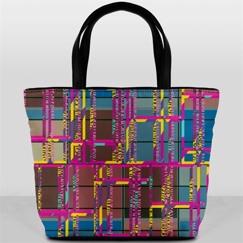 Colorful shapes texture                                                   Bucket Bag from ArtsNow.com Front
