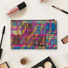 Colorful shapes texture                                                   Cosmetic Bag from ArtsNow.com Back