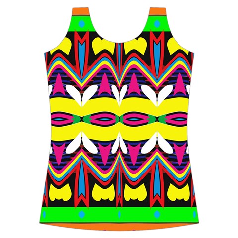 Colorful shapes                                                  Criss cross Back Tank Top from ArtsNow.com Front