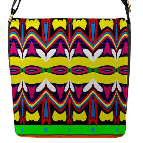 Colorful shapes                                                   Flap Closure Messenger Bag (S) from ArtsNow.com Front