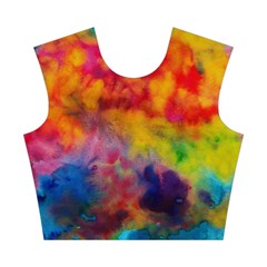 Colorful watercolors texture                                                    Cotton Crop Top from ArtsNow.com Front