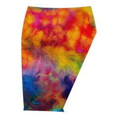 Colorful watercolors texture                                                   Midi Wrap Pencil Skirt from ArtsNow.com  Front Right 