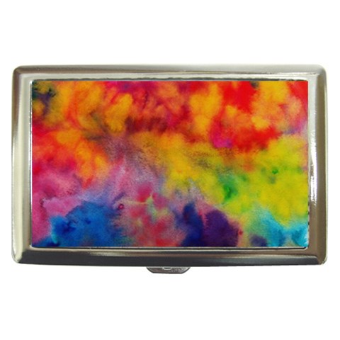 Colorful watercolors texture                                                    Cigarette Money Case from ArtsNow.com Front