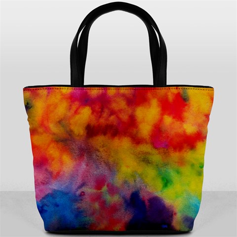 Colorful watercolors texture                                                    Bucket Bag from ArtsNow.com Front