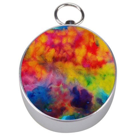 Colorful watercolors texture                                                    Silver Compass from ArtsNow.com Front