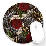 Seamless Vector Pattern Round Mousepads