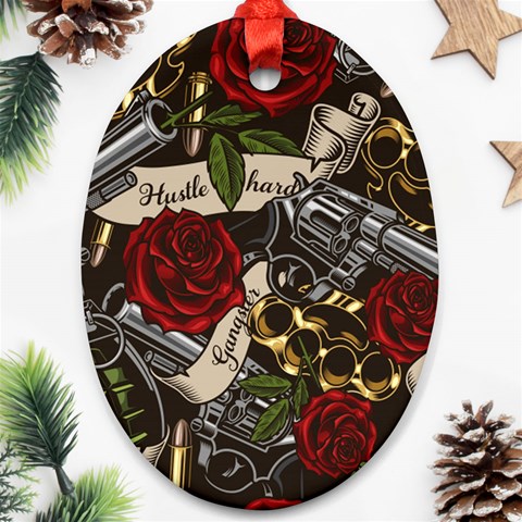 Seamless Vector Pattern Ornament (Oval) from ArtsNow.com Front