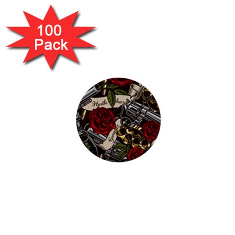 Seamless Vector Pattern 1  Mini Buttons (100 pack)  from ArtsNow.com Front