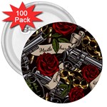 Seamless Vector Pattern 3  Buttons (100 pack) 
