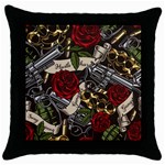 Seamless Vector Pattern Throw Pillow Case (Black)