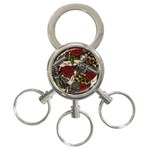 Seamless Vector Pattern 3-Ring Key Chain