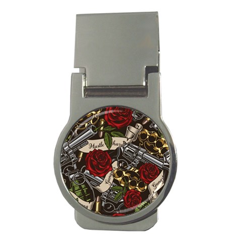 Seamless Vector Pattern Money Clips (Round)  from ArtsNow.com Front