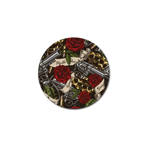 Seamless Vector Pattern Golf Ball Marker from ArtsNow.com Front