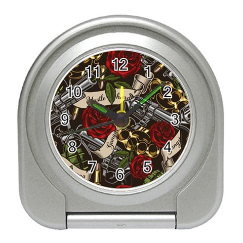 Seamless Vector Pattern Travel Alarm Clock from ArtsNow.com Front