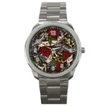 Seamless Vector Pattern Sport Metal Watch