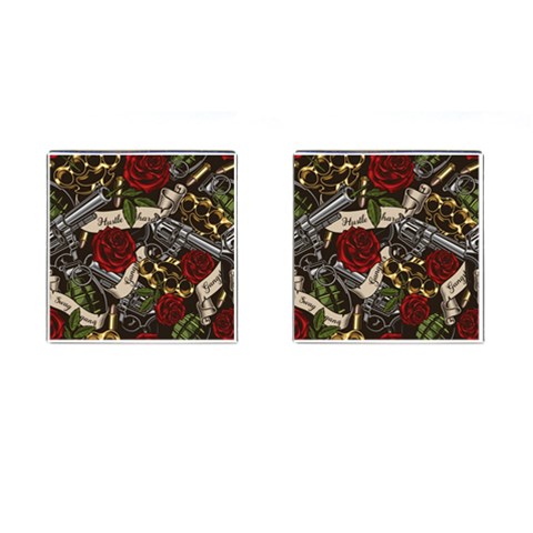Seamless Vector Pattern Cufflinks (Square) from ArtsNow.com Front(Pair)
