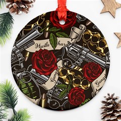 Seamless Vector Pattern Round Ornament (Two Sides) from ArtsNow.com Back