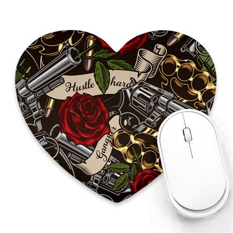 Seamless Vector Pattern Heart Mousepads from ArtsNow.com Front
