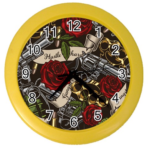 Seamless Vector Pattern Color Wall Clock from ArtsNow.com Front