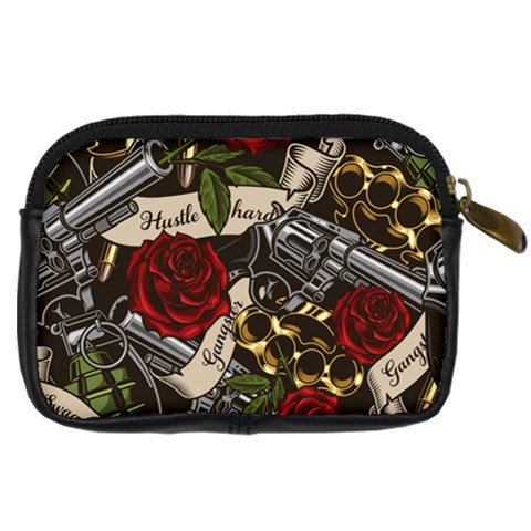 Seamless Vector Pattern Digital Camera Leather Case from ArtsNow.com Back