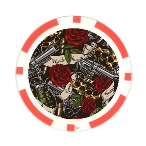Seamless Vector Pattern Poker Chip Card Guard (10 pack) from ArtsNow.com Front