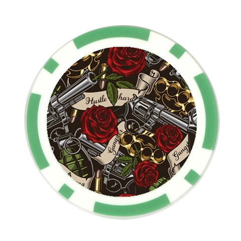 Seamless Vector Pattern Poker Chip Card Guard (10 pack) from ArtsNow.com Front